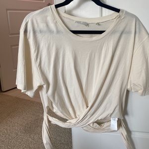 7 for all mankind - cream wrap t shirt - worn once